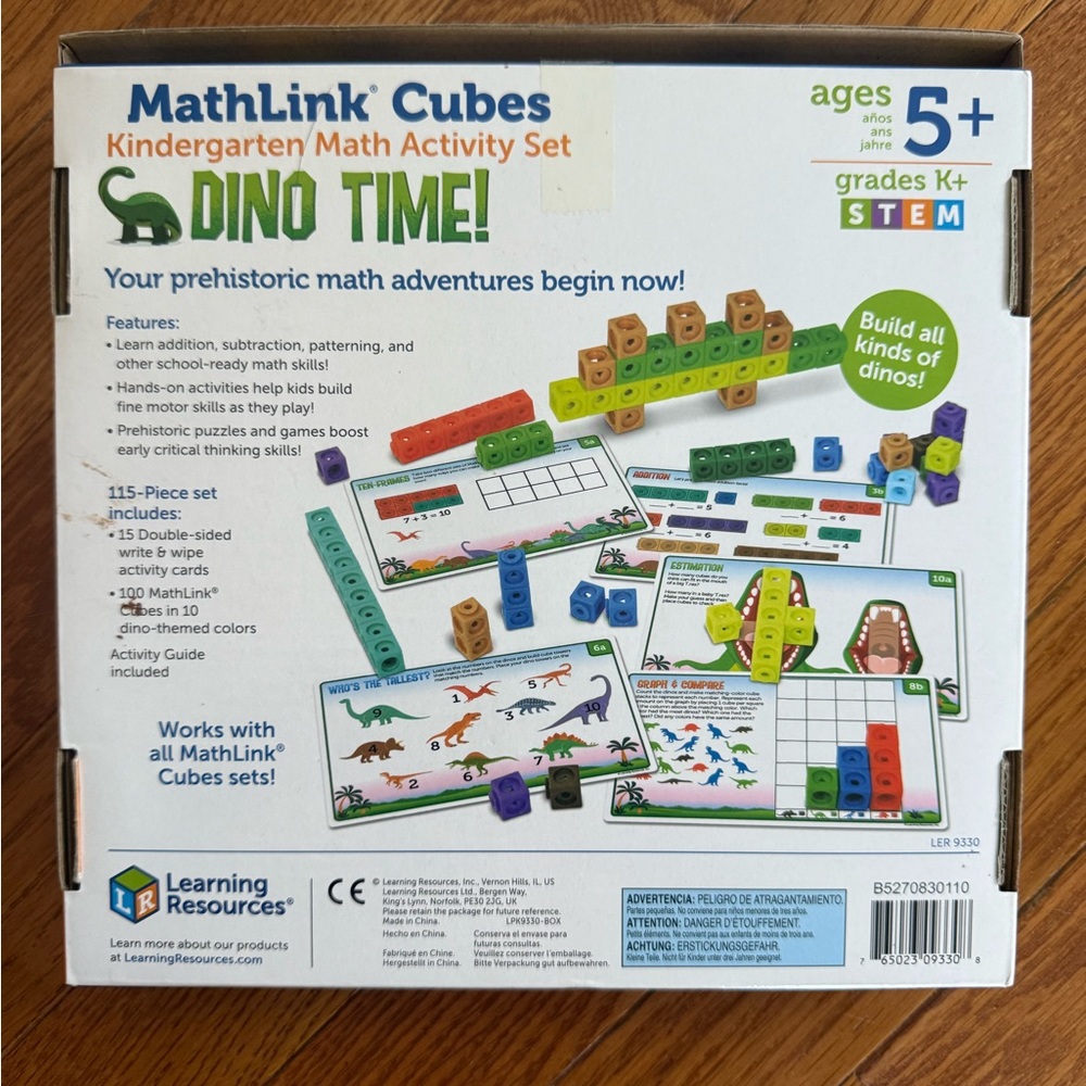 Learning Resources MathLink Cubes Dino Time Set - Picture 2 of 6